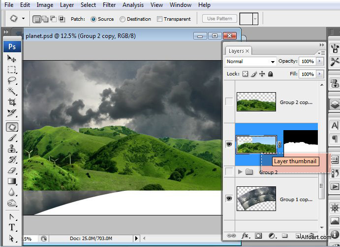 Castle in the Sky, castle in the clouds, dreamy landscape, mysterious, illustration, fantastic, rainbow effect in photoshop